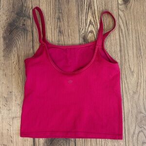 Lululemon Ebb To Street Scoop Neck Cropped Tank Top In Ripened Raspberry Size 6